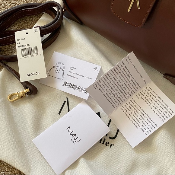 Manu Atelier Brown Leather Handbag - Picture 2 of 6